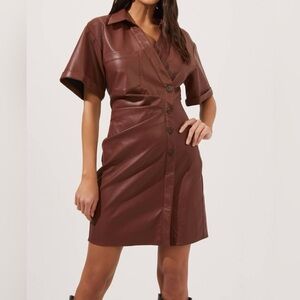 ASTR the Label Terra Faux Leather Mini Dress